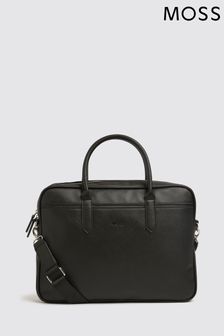 MOSS Black Saffiano Attache Bag