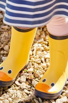 JoJo Maman Bébé Yellow Duck Printed Wellies (C91554) | $39 - $42