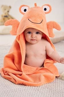 JoJo Maman Bébé Crab Character Hooded Towel (C91561) | OMR10