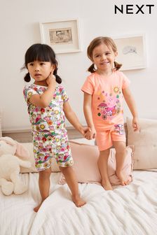 Roza/bela Peppa Pig - Kratka pižama 2 Komplet (3–16 let) (C91602) | €26 - €31