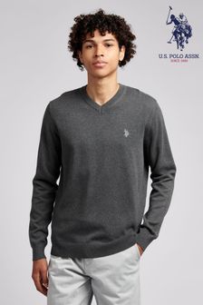 U.S. Polo Assn. Mens Cotton V-Neck Jumper (C91669) | 67 €