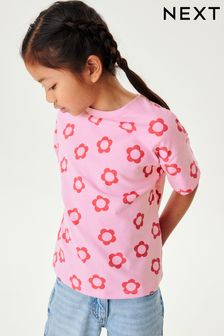 Pink Floral Relaxed Fit T-Shirt (3-16yrs) (C91843) | €4 - €7