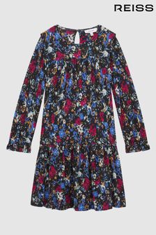 Reiss Navy Print Rhiannon Print Jersey Dress (C91894) | €30