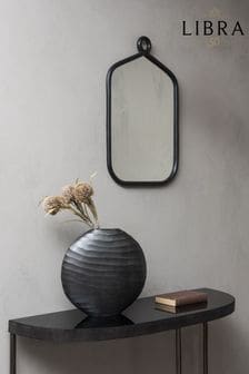 Libra Black Leona Rustic Square Wall Mirror With Loop Detail (C91923) | ₪ 698