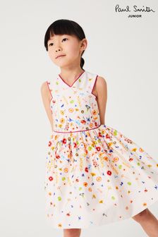 Розовое платье для девочек с цветочным принтом Paul Smith Junior (C92237) | €112