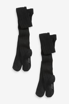 Clarks Ribbed Tights 2 Pack