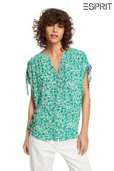 Esprit Green Floral Printed Sleeveless Top (C92314) | ₪ 186