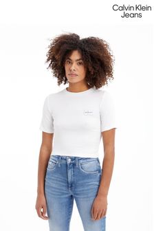 Calvin Klein Jeans Ribbed White T-shirt (C92341) | 67 €
