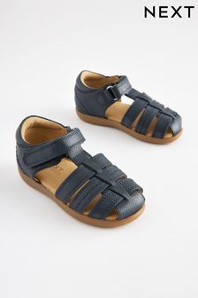 Темно-синий - Кожаные сандалии в стиле кантри Little Luxe™ (C92454) | €17 - €18