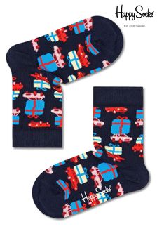 Happy Socks Kids Weihnachtliche Socken, Blau (C92606) | 11 €