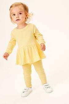 Mustard yellow outlet tights for toddlers