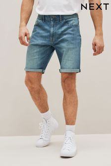 Light Blue Slim Stretch Denim Shorts (C92995) | €7
