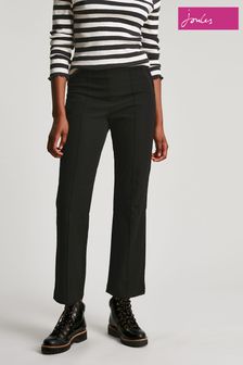 Joules Hepworth Kick Flare Pull On Stretch Black Trousers (C93016) | €83