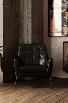 Dorel Home Black Europe Brayden Faux Leather Accent Chair (C93443) | kr4,349