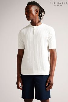 Ted Baker Macarth White Knitted Henley (C93480) | $140