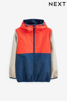 Oranžna/mornarsko modra - Lahka nepremočljiva jakna (3–16 let) (C93499) | €28 - €41