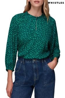 Whistles Green Lucy Lava Spot Top (C93507) | €56