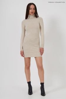 French Connection Brown Babysoft Roll Neck Dress (C93652) | €54