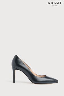 LK Bennett Floret Nappa Leather Black Pointed Toe Courts (C93789) | LEI 1,367