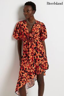 River Island Orange Wrap Maxi Dress (C94385) | €31