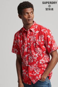 Superdry Red Vintage Hawaiian Shirt (C94705) | kr651