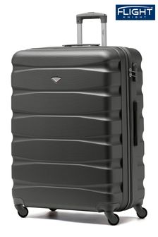 رمادي داكن - حقيبة سفر كبيرة صلبة خفيفة 4 عجلات من Flight Knight (C94721) | 41 ر.ع