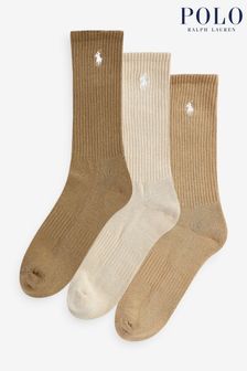 Polo Ralph Lauren Beige Cotton Crew Socks 3 Pack (C94902) | 40 €
