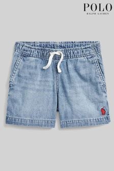 Short Polo Ralph Lauren garçon en jean bleu à logo (C94948) | €44 - €46