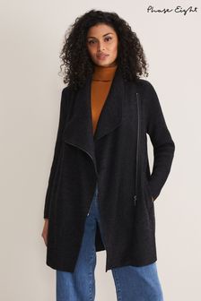 Phase Eight Grey Byanca Zip Knit Coat (C95106) | 207 €