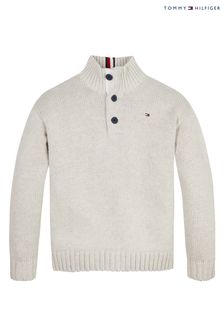 Biały sweter Tommy Hilfiger z monogramem (C95329) | 220 zł - 252 zł