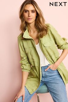 Weich/Khakigrün - Utility-Jacke in Relaxed Fit mit aufgesetzten Taschen (C95344) | 29 €