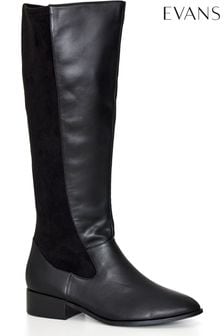 Evans Wide Fit Magic Black Long Boots (C95507) | €30