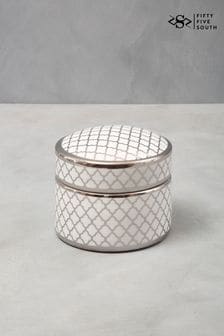 Fifty Five South White/Silver Large Ceramic Box