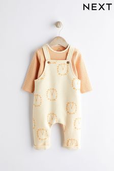Neutral Lion - Baby Jersey Dungarees And Bodysuit Set (0mths-2yrs) (C95616) | kr300 - kr340