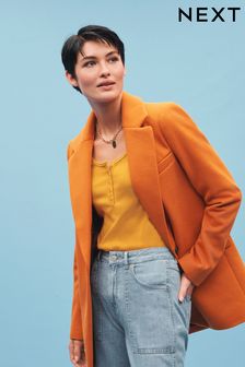Orange - Manteau blazer à simple boutonnage (C95661) | €54