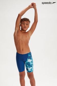 Speedo Blue Digital Allover V Cut Jammer Swim Shorts (C95899) | €23