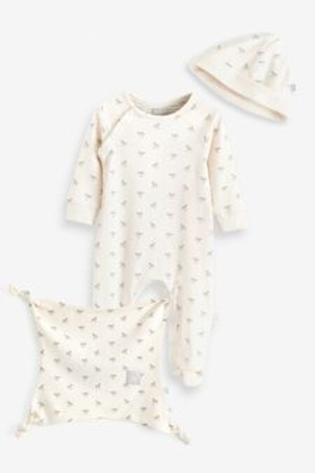 Set cadou pijama întreagă, căciuliță și confortabil cu Bebeluși The Little Tailor (C95920) | 234 LEI