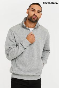 Grau - Threadbare Sweatshirt mit 1/4-Reißverschluss (C95998) | 34 €
