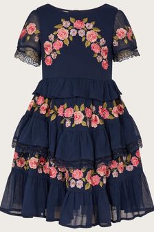 Monsoon Blue Mariella Embroidered Tiered Dress (C96078) | TRY 1.154 - TRY 1.384