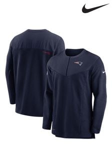 Nike Blue NFL Fanatics New England Patriots Coaches Half Zip Jacket (C96140) | LEI 418