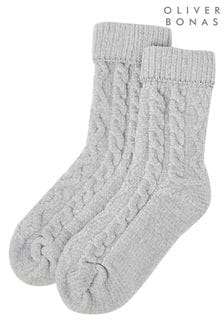 Oliver Bonas Grey Chenille Ankle Socks (C96143) | €18