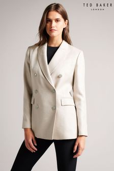 Ted Baker Pyxie Zweireihiger Blazer mit spitzem Revers, Pink (C96200) | 223 €