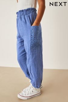 Blue Brodiere Pocket Trousers (3-16yrs) (C96392) | $24 - $32