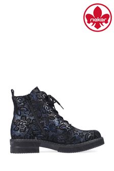 Rieker Ladies Zipper Blue Boots (C96408) | 101 €