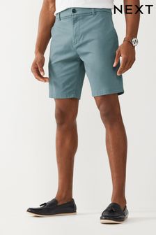 Aqua Blue Slim Stretch Chino Shorts (C96462) | €6
