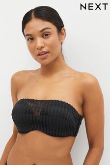 Black Triple Boost Lace Strapless Wired Bandeau Bra (C96497) | 103 SAR