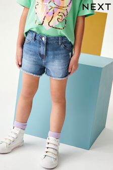 Pack de 2 vaqueros azules - Pantalones cortos con bajos deshilachados (3-16 años) (C96568) | 25 € - 32 €