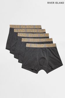 River Island Grey Boxers 5 Pack (C96711) | $44