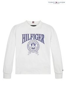 Белая футболка в университетском стиле с длинными рукавами Tommy Hilfiger (C96773) | €39 - €46