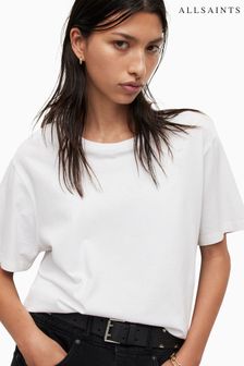 AllSaints White Pippa Boyfriend T-Shirt (C96893) | OMR23
